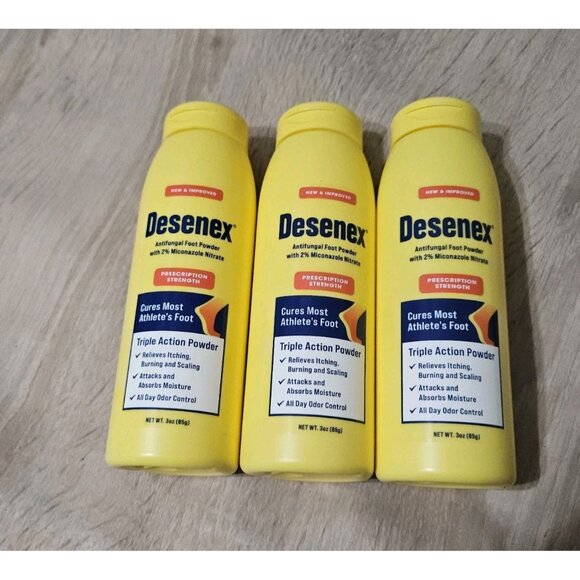 Desenex 2% Miconazole Nitrate Athlete's Foot Shake Powder - 3oz Lot Of 3 - Picture 1 of 3